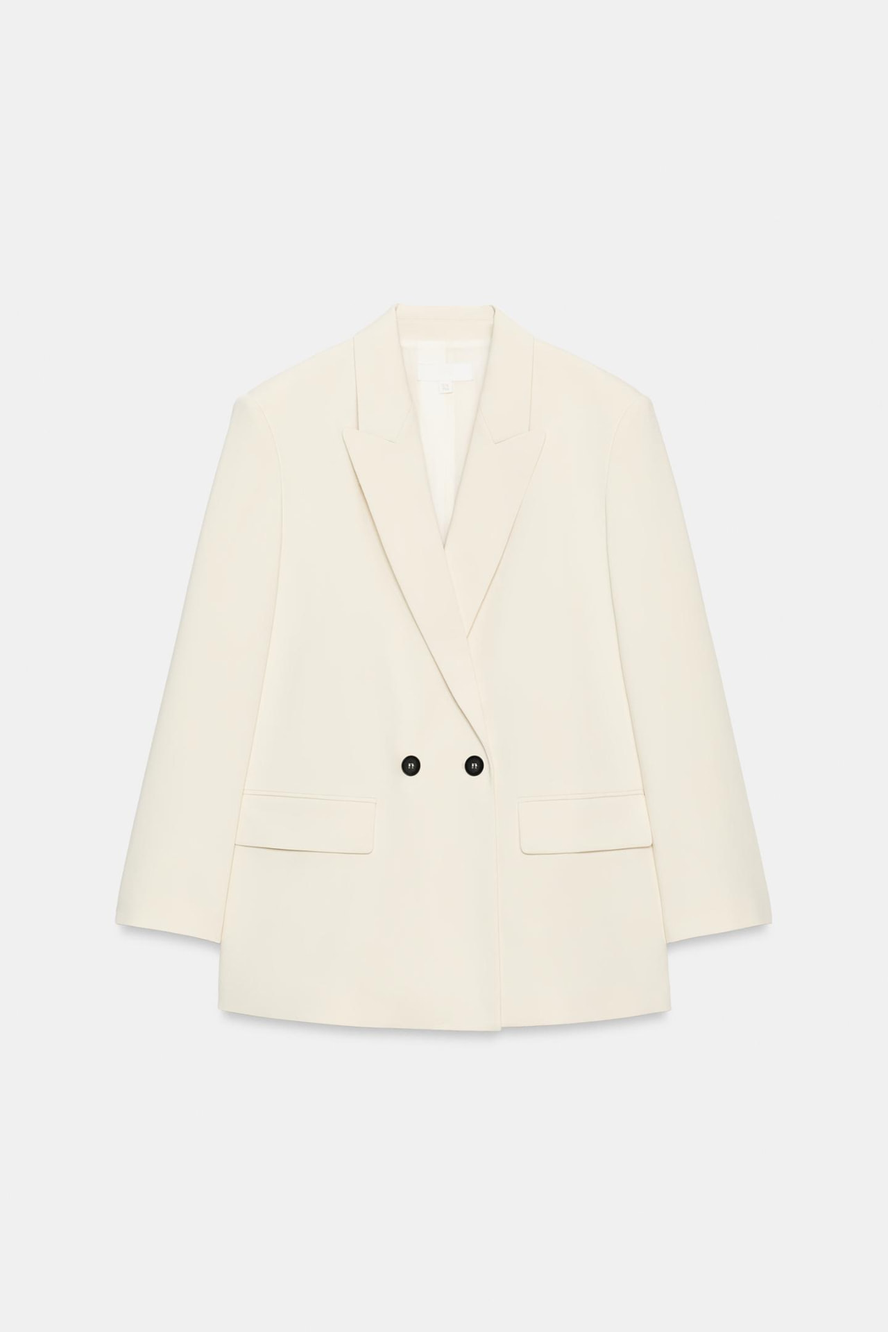 OVERSIZED DOUBLE-BREASTED BLAZER. Cream tailoring · Oversized fit
