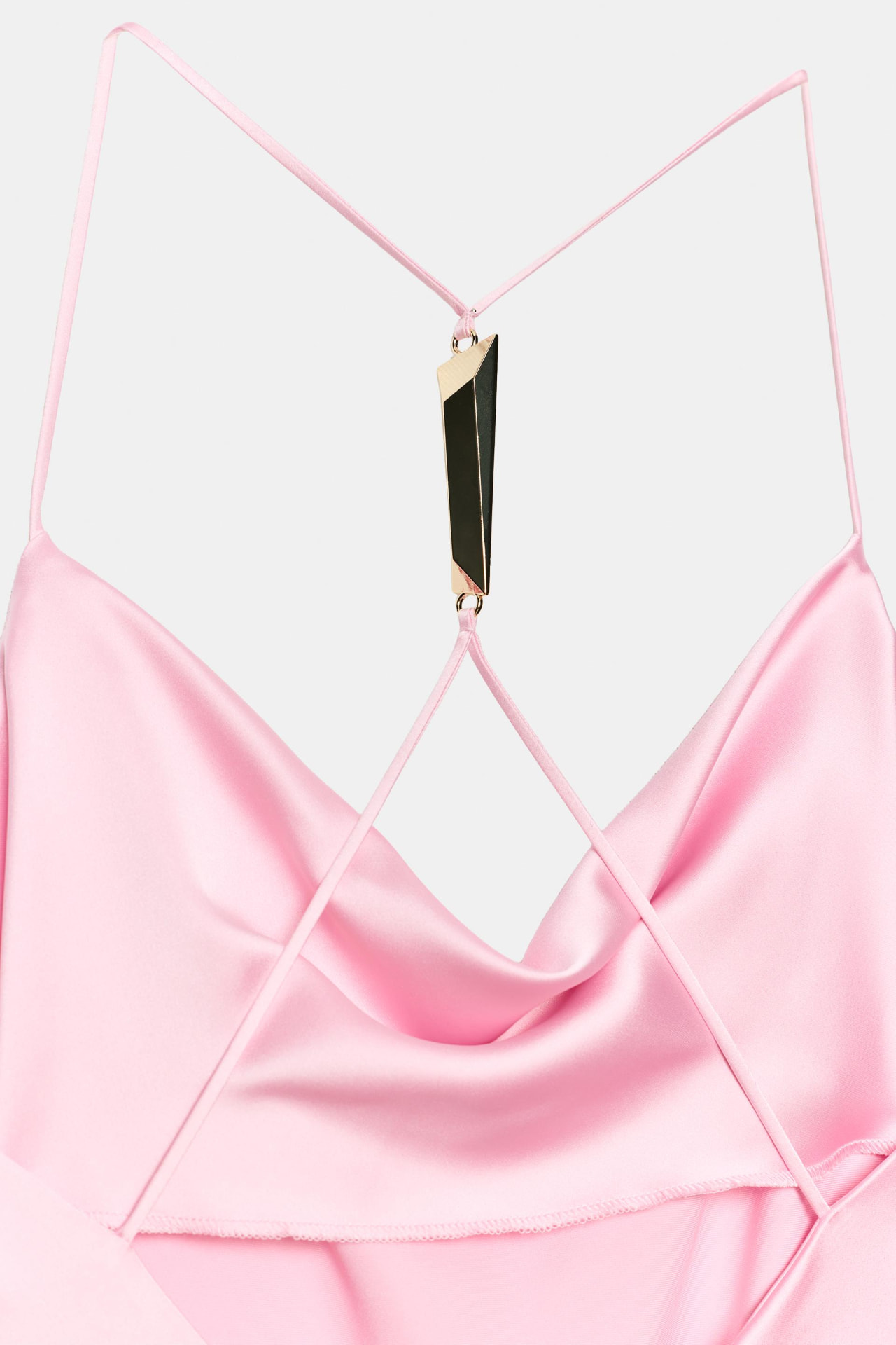 CAMISOLE DRESS WITH GOLD-TONED APPLIQUÉ view 3