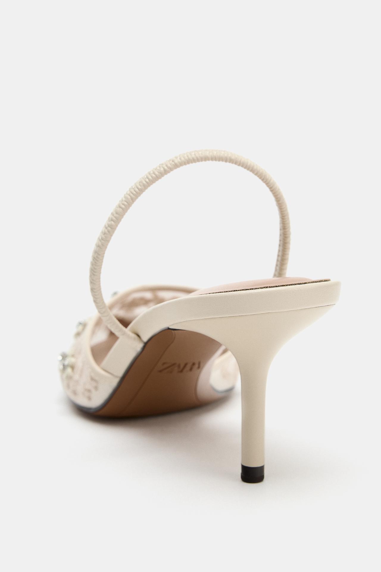 MESH BEADED HEEL SHOES view 4