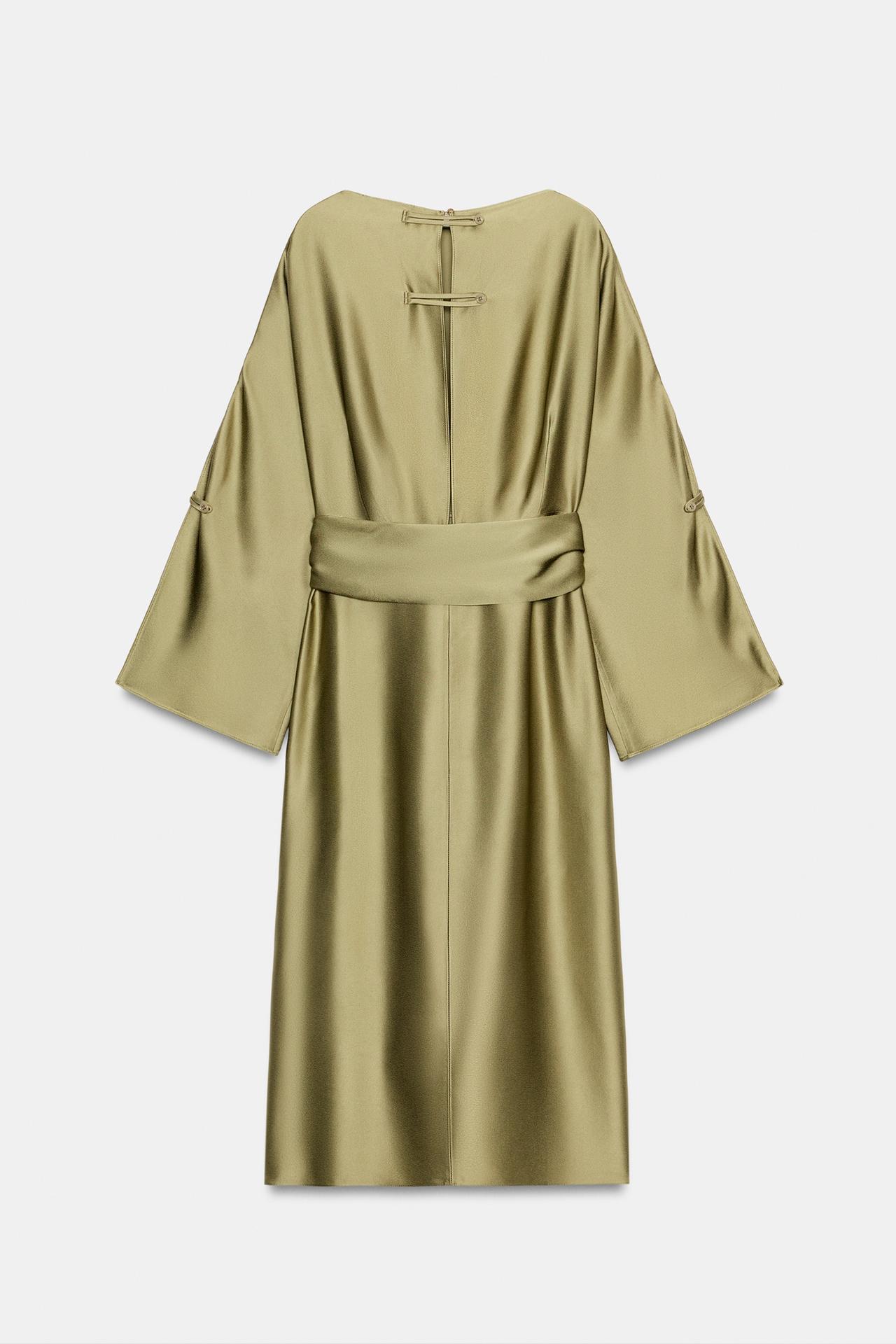 ZW COLLECTION SATIN MIDI DRESS view 2