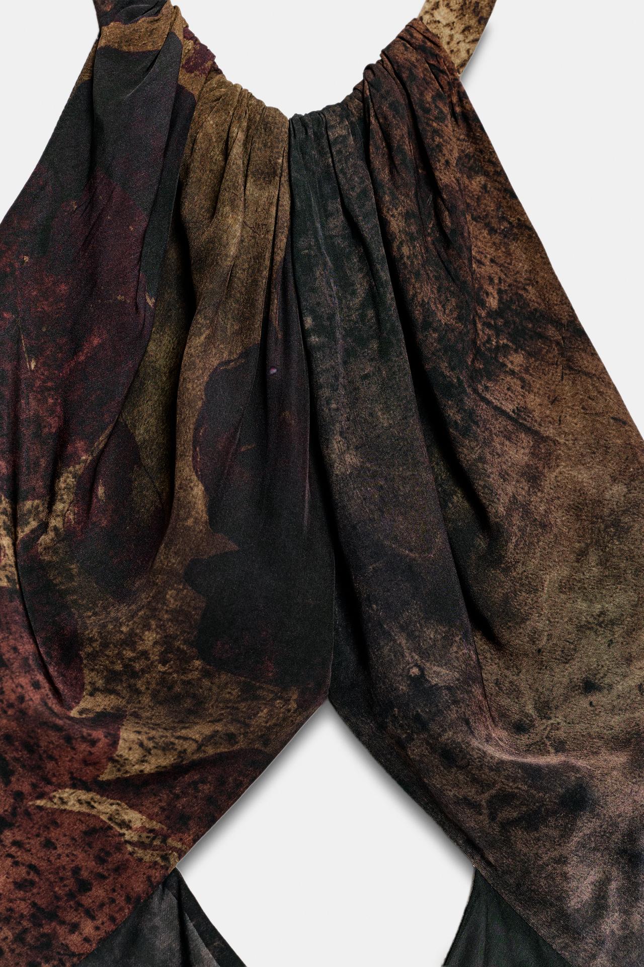 ZW COLLECTION PRINTED HALTER NECK DRESS view 2